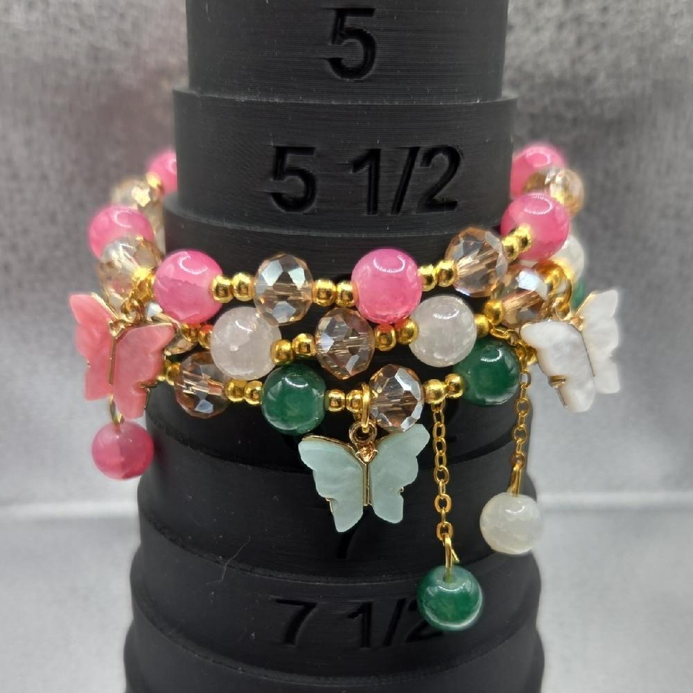 Bracelets, (3) Glass Beads NWOT